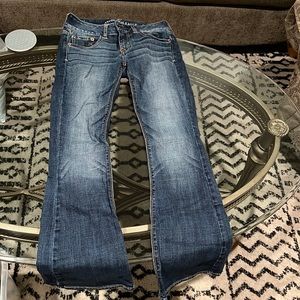 American Eagle outfitters boot cut jeans.